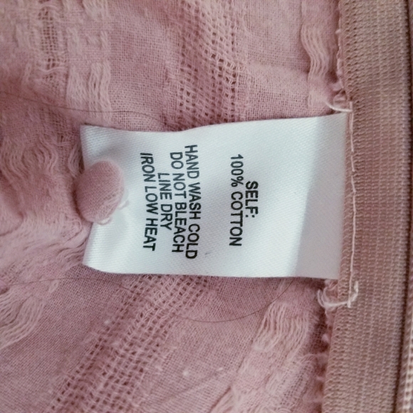 Lulu's pink boho shirt top blouse SMALL - Picture 3 of 7